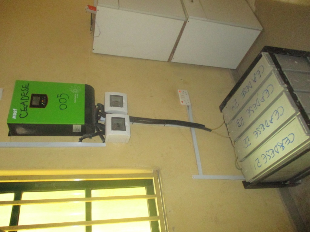 Inverter & its batteries_Environmental Systems Laboratory at the Environmental Management and Toxicology Dept.