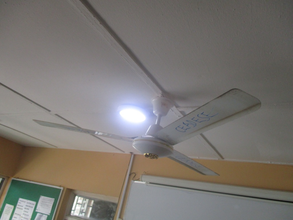 Ceiling fan at the PBST Laboratory