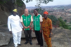 Dr. Dressler Offer with CEADESE team on Olumo Rock, Abeokuta