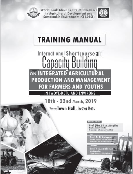 training_manual,capacity building,farmers,youths,iwoye ketu